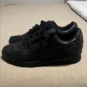 Men's black leather Air max 90